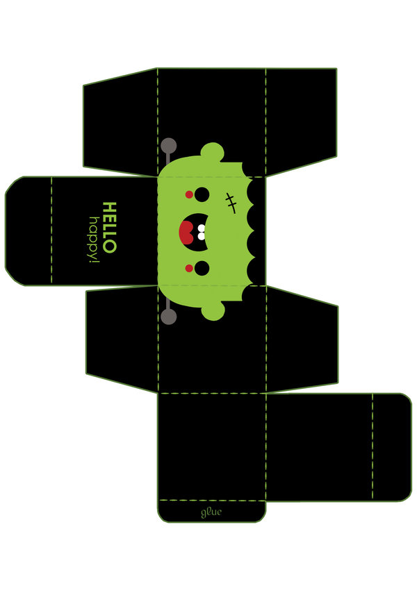 Frankenstein Box Template by hellohappycrafts on deviantART