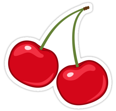 Red cherries sticker" Stickers by Mhea | Redbubble