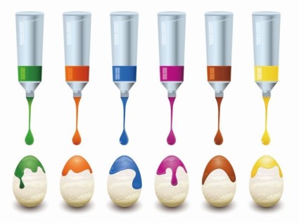Colorful Easter Eggs Vector Illustration Vector misc - Free vector ...