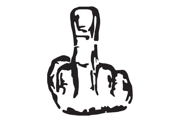 Middle Finger Wall Decal - Attitude Vinyl Decor