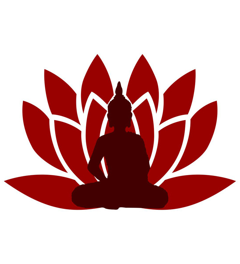 Chipakk Medium Maroon Buddha in Lotus Decal by Chipakk Online ...