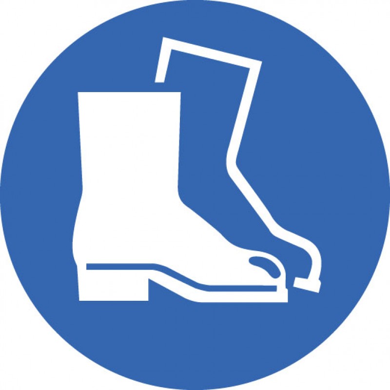 Safety boots floor graphic signs | Polycarbonate | 400mm dia ...