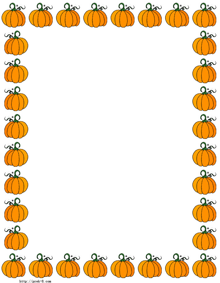 pumpkin vine boarder Colouring Pages