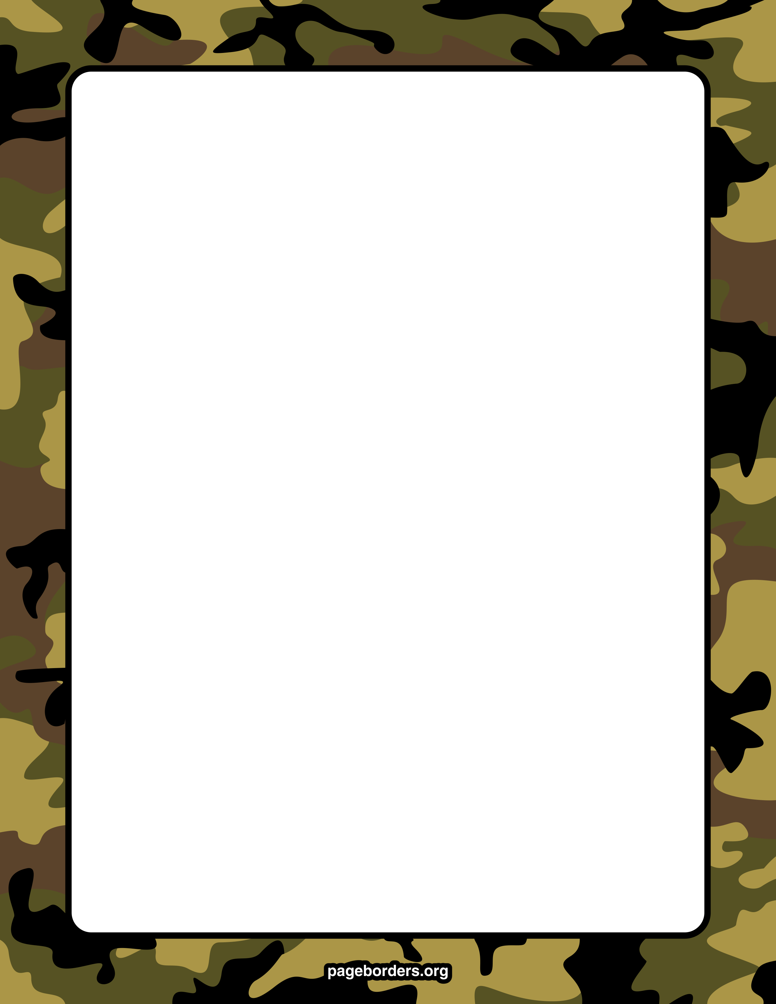 Camouflage Border: Clip Art, Page Border, and Vector Graphics
