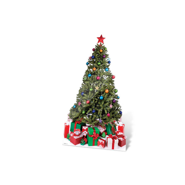Life Size Small Christmas Tree With Presents - Cardboard Cut Out ...