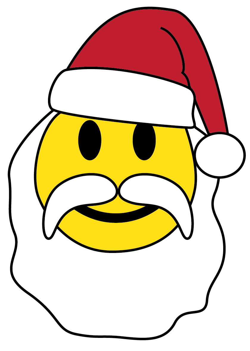 Santa Smiley Face - ClipArt Best