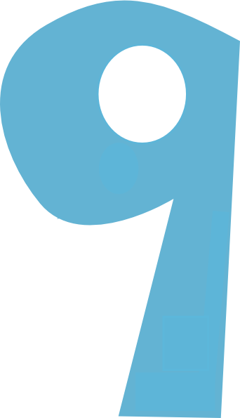 Number Nine clip art - vector clip art online, royalty free ...