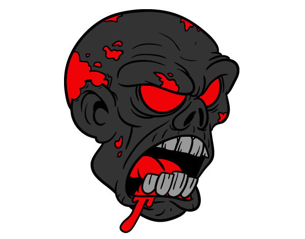 Zombie Head Monsters Painted By Heavenly image - vector clip art ...