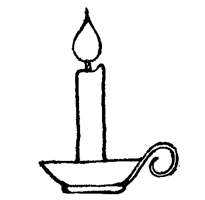 Black And White Birthday Candle Clip Art