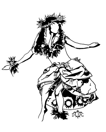 Hula dancer 3" by Dennis Greenhill | Redbubble