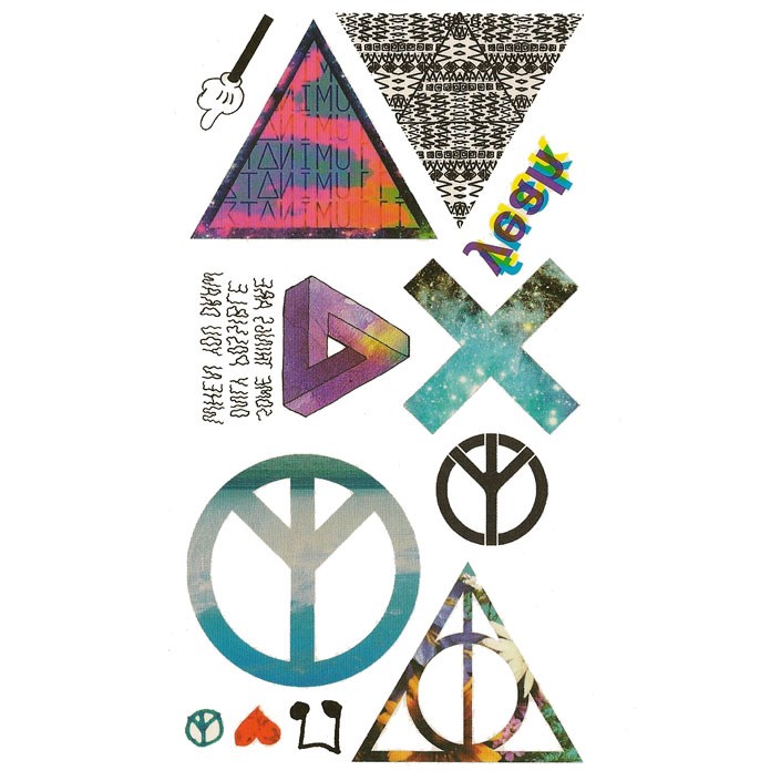 Peace Love & Music Temporary Tattoos | Seasons Online