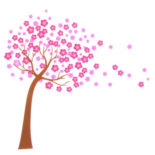 Aliexpress.com : Buy Romantic Flying Cherry Blossom Flowers Tree ...