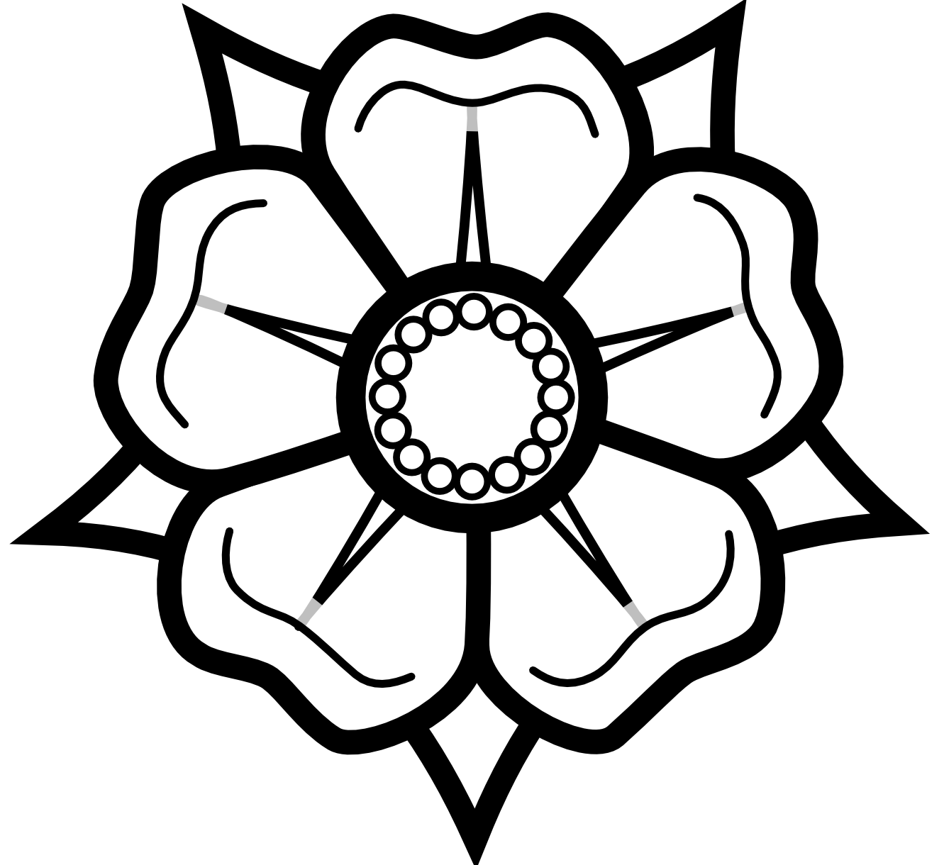 Black And White Flower Drawings - ClipArt Best
