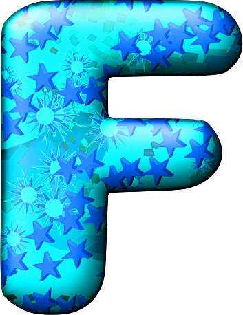 Presentation Alphabets: Party Balloon Cool Letter F