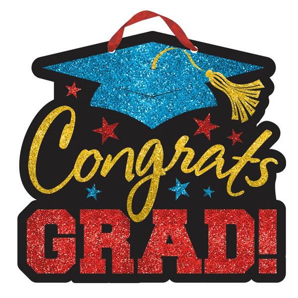 Congrats Grad Multicolor Glitter - Party Depot