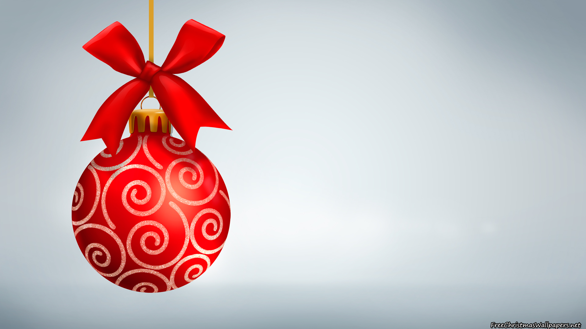 Simple Red Christmas Ornament Wallpaper