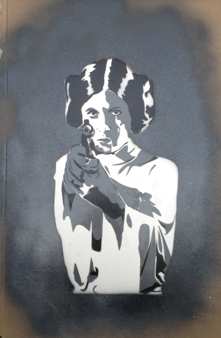 Stencil Princess leia; stencil by Black Salamander | Whatever ...
