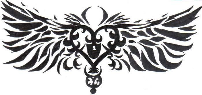Tribal Heart Tattoo Stencil | Tattooshunt.com