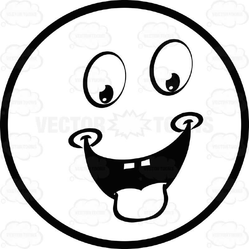 Laughing Smiley Face Black And White | Clipart Panda - Free ...
