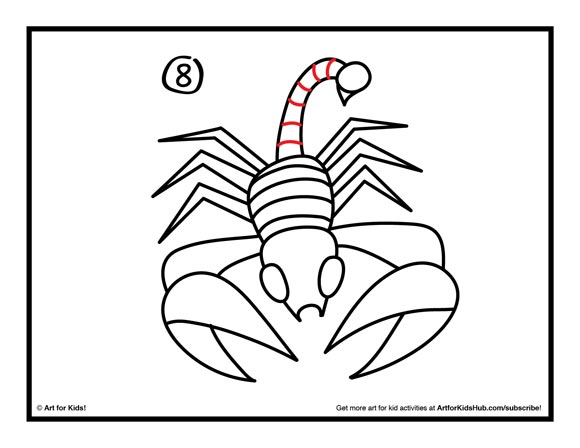 How To Draw A Scorpion - Art for Kids Hub