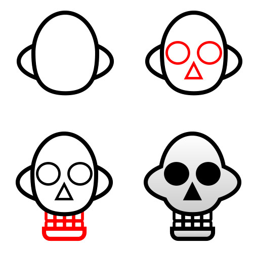 How to draw skulls