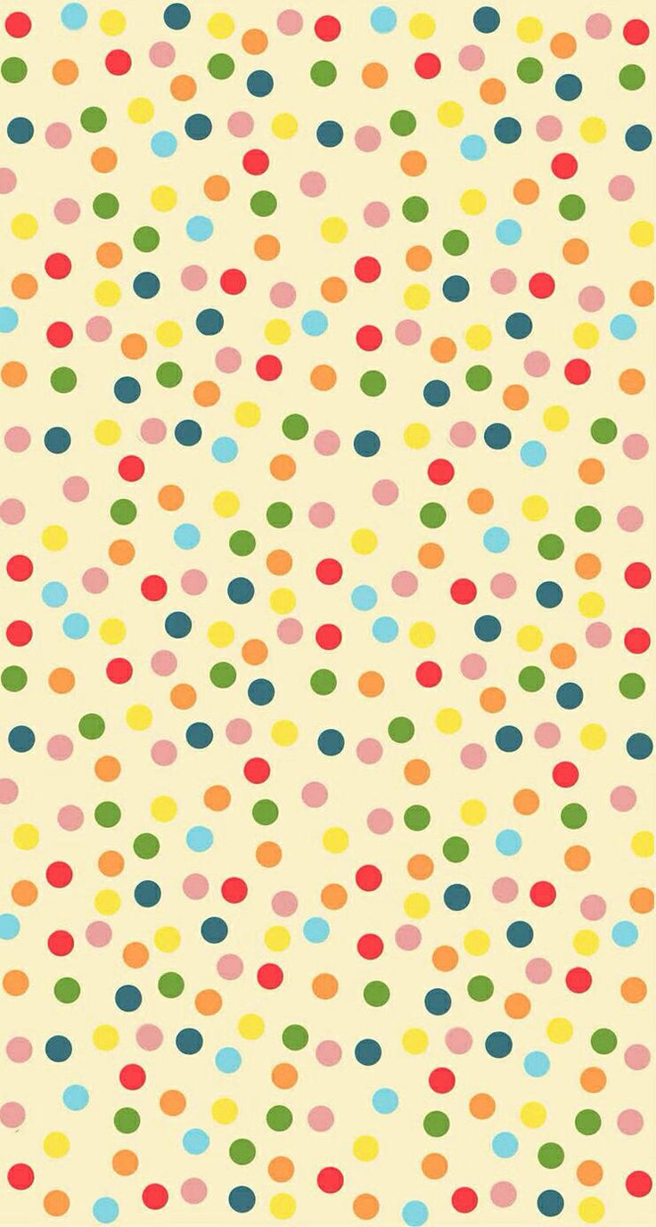 Rainbow polka dots Wallpaper | Papier w grochy, koła.. | Pinterest
