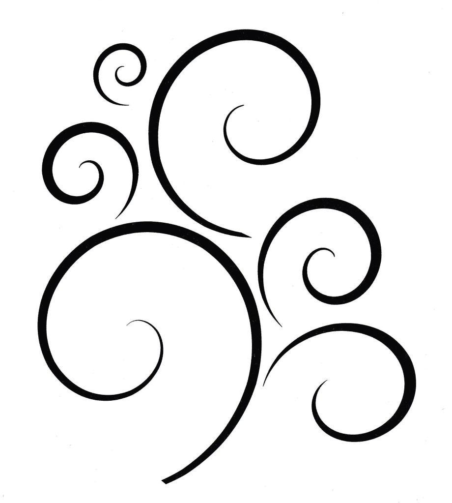 Stencil Swirls Doodles Perfect for Gifts Furniture Walls Fabric ...