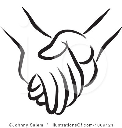 Holding Hands Clipart Black And White | Clipart Panda - Free ...
