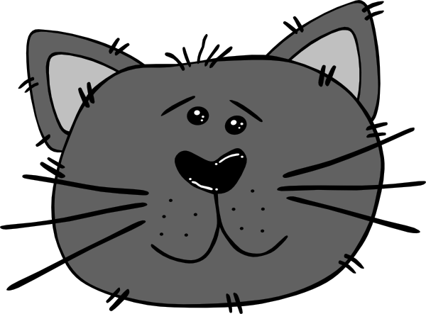 Cartoon Cat Face clip art - vector clip art online, royalty free ...