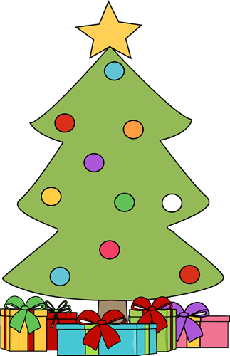 Christmas Tree With Presents Under It Clipart - www.