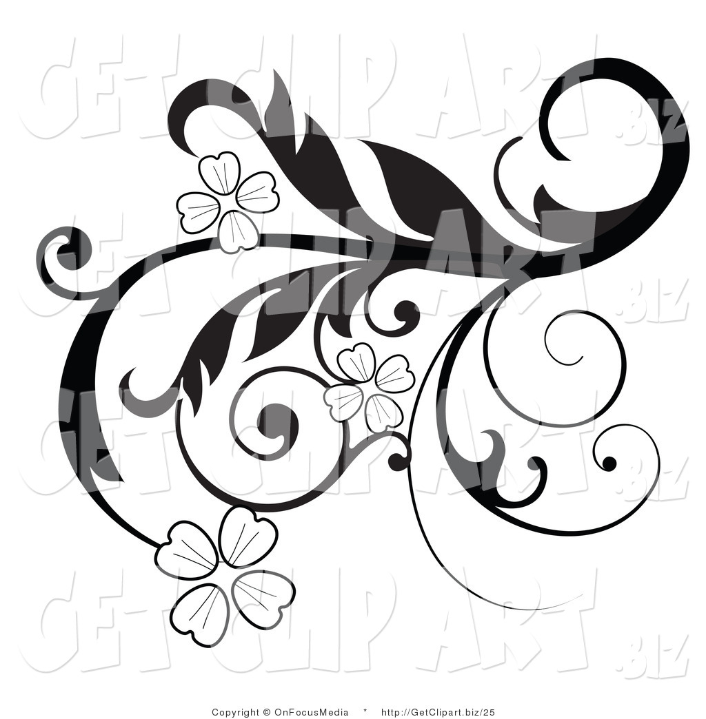 Black And White Flower Border Clipart | Clipart Panda - Free ...