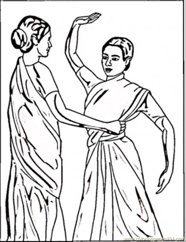 indian indian dance Colouring Pages