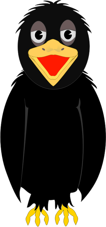 Clipart - A talking crow!