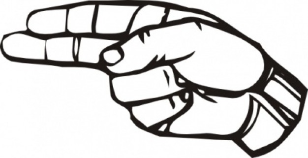 Sign Language H clip art Vector | Free Download
