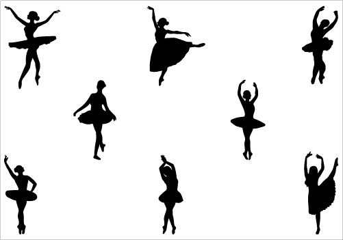 Ballerina Silhouette Vector GraphicsSilhouette Clip Art