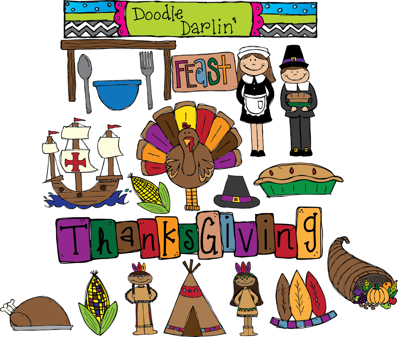 Kindergarten Khronicles: Thanksgiving Unit and New Doodle Darlin ...