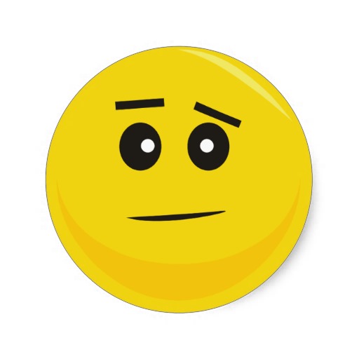 Smiley Face Sticker (Confused) | Zazzle