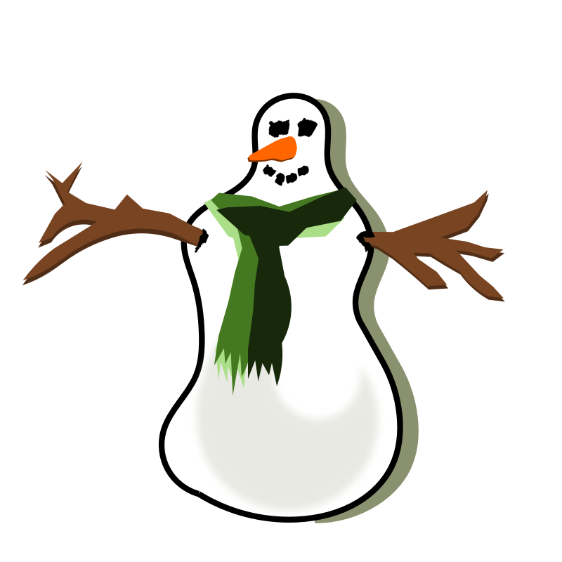 Clipart - snowman abstract