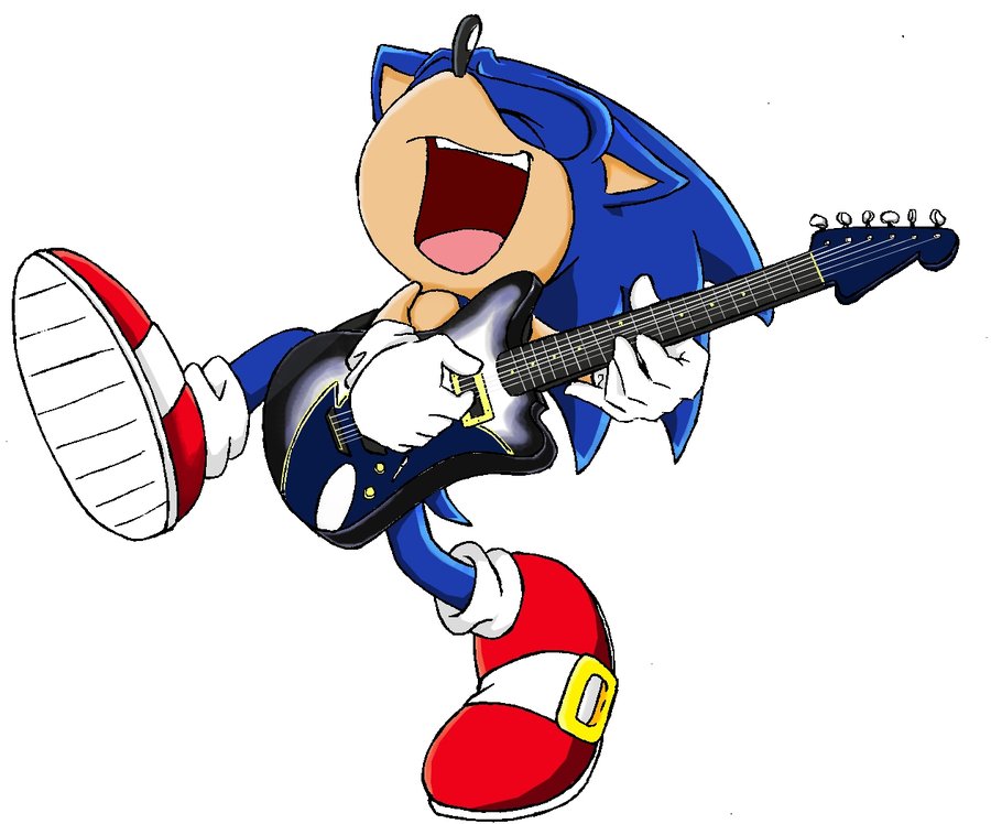 sonic_play_guitar_by_ ...