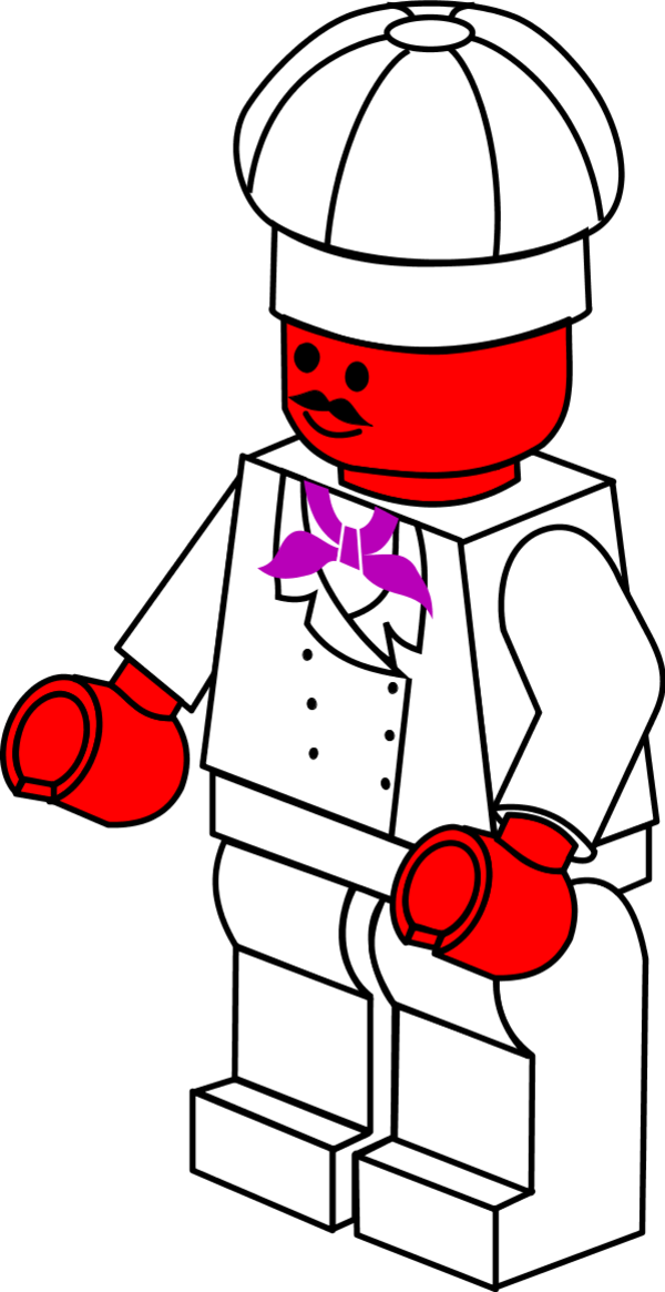 LEGO town chef - vector Clip Art