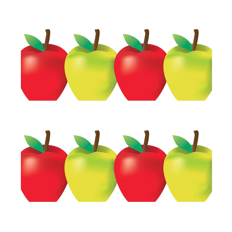 Classroom Borders with Green and Red Apples | Bulletin Board ...