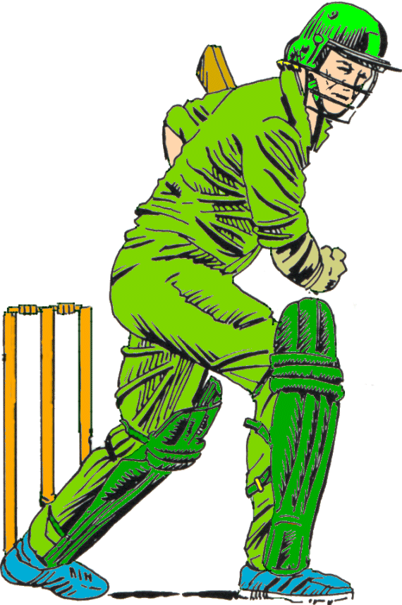 Colour Cricket Clipart