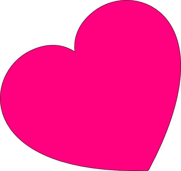 Tilted Heart Pink Clip Art at Clker.com - vector clip art online ...