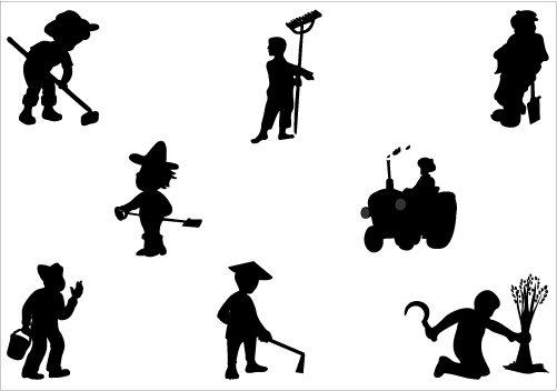 Farmer vector graphicsSilhouette Clip Art