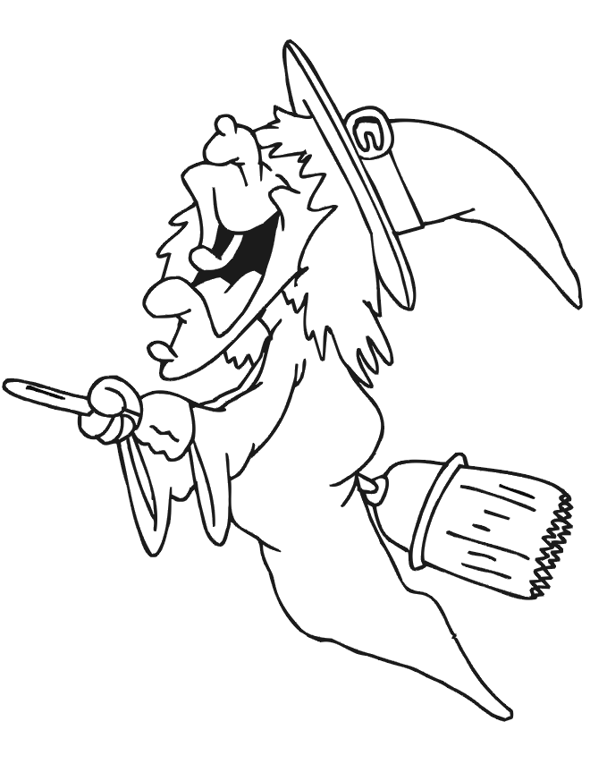 Witch Coloring Pages | Free Printables for Kids