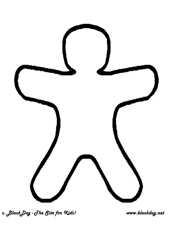 Free coloring pages of outline of a person