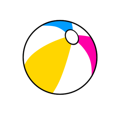 Beach Ball Clipart Black And White - Gallery