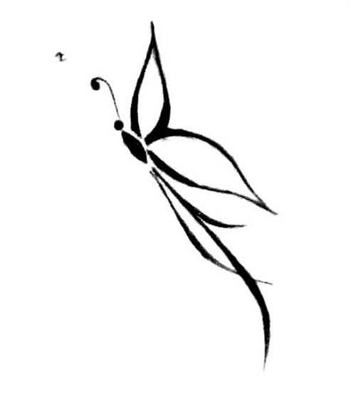 Amazing Tribal Butterfly Tattoo Design: Small And Simple Butterfly ...