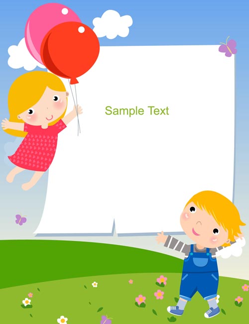 Children's cartoon illustration vector material 3 | Free download Web