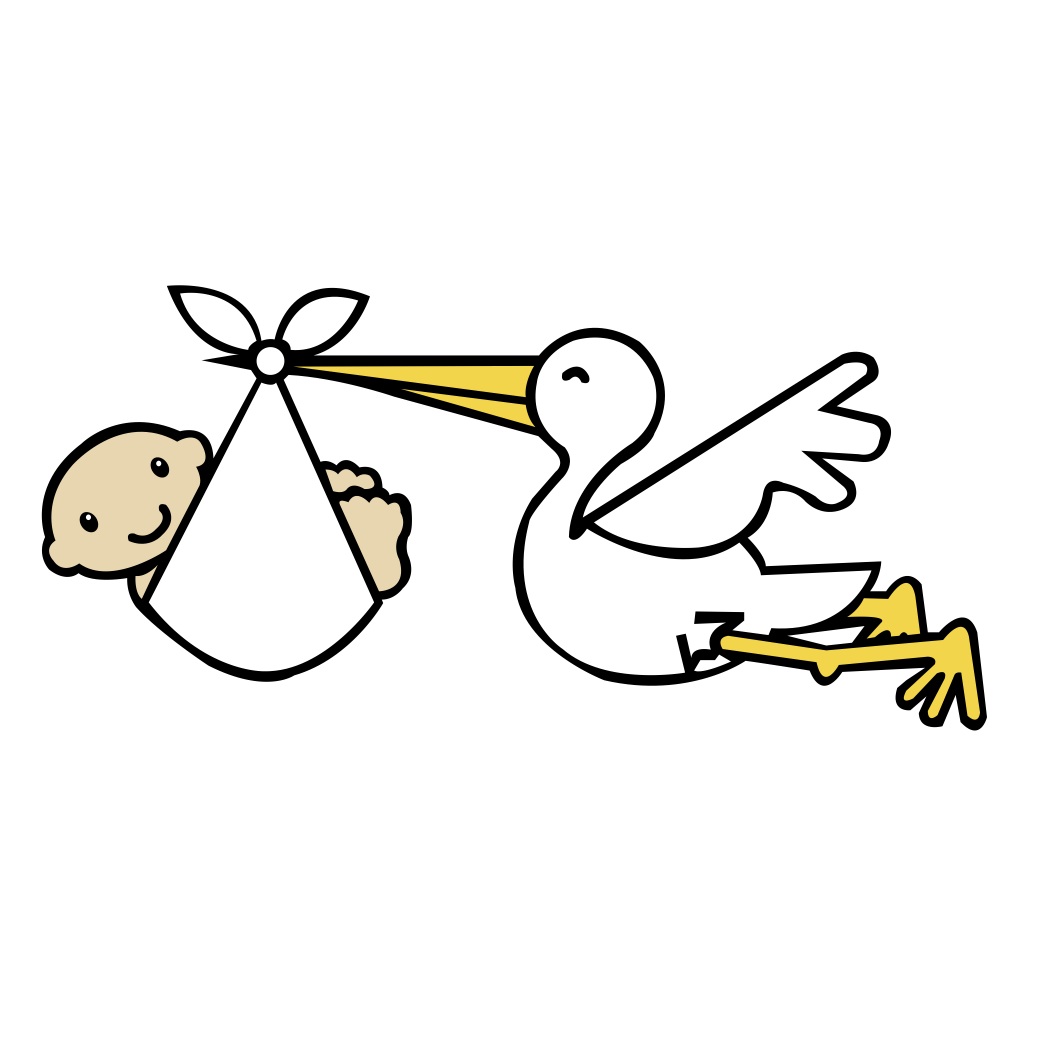 SVG File – Stork and Baby – SCAL, MTC – BeaOriginal - Blog